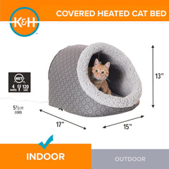 K&H Thermo-Pet Cave: chat explorant le tunnel chauffant, facile à utiliser