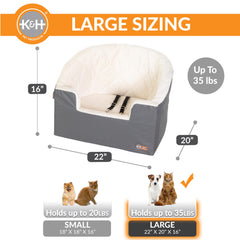 Housse crème lavable sur le Bucket Booster pour plus de propreté.