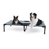 Lit surélevé K&H Pet Products pour chien XXL, cadre métallique robuste et stable.