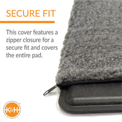 Tissu tricot ouvert et respirant sur la housse K&H pour chaleur douce