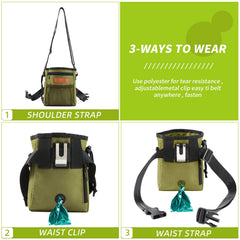 KHPR sac dressage chien poches zippées et filet externe