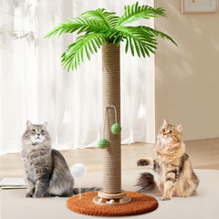 Kicari arbre-chat-palme-32-pouces, grande surface de grattage pour étirer le corps.