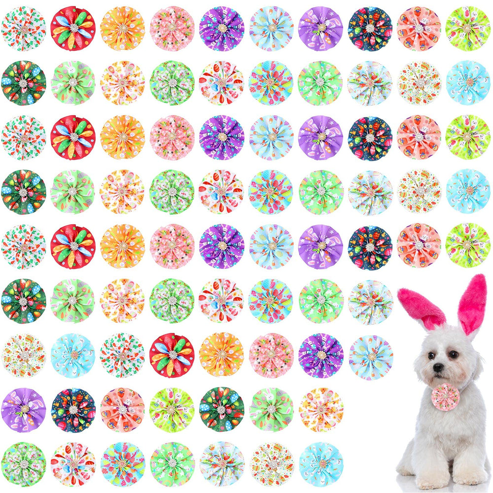 Kigeli noeud de collier Paques oeufs colorés pour chien, allure festive et élégante.