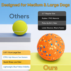 Kimee Boules Tennis Chiens, rebond élevé pour un jeu dynamique.