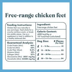 Ingrédient unique pattes poulet entieres King Lou, friandise simple.