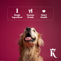 King Lou Pets: coeurs de poulet entiers séchés, snack savoureux pour chiens.