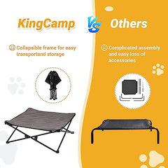 KingCamp structure-metalique-stable maintient le couchage en place pour votre chien.
