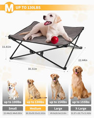 KingCamp lit-chien-mesh-respirant offre une aération optimale pendant l'été.