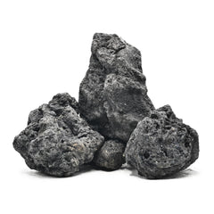 KingRUI roche volcanique noire – gros plan sur la texture poreuse favorisant la filtration.