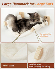 KinoTail perchoir mural pour chat grand, coussin lavable et moelleux.