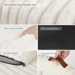KISIMUY fourrure-artificielle-creme: douceur luxueuse et chaleur agréable.