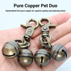 KITTAIL cloche sur collier chien cuivre, son fort dans les promenades.