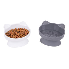 Kitty City – ensemble blanc et gris de gamelles surélevées pour des repas plus maîtrisés.