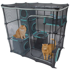 Kitty City Outdoor Catio – ensemble mega kit: espace sécurisé et lumineux pour chats.