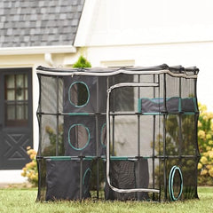 Kitty City Outdoor Catio – structure-maille-plein-air: ventilation efficace et vue dégagée.