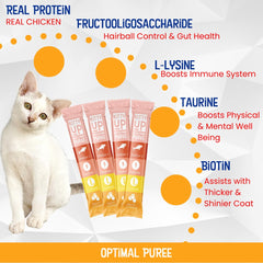 Purée purée poulet Kitty Up en tube, usage quotidien pour chats sensibles.