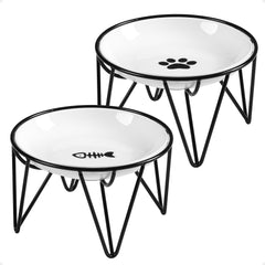 Kitwinney bols chat eleves: hauteur ergonomique offrant repas confortable.