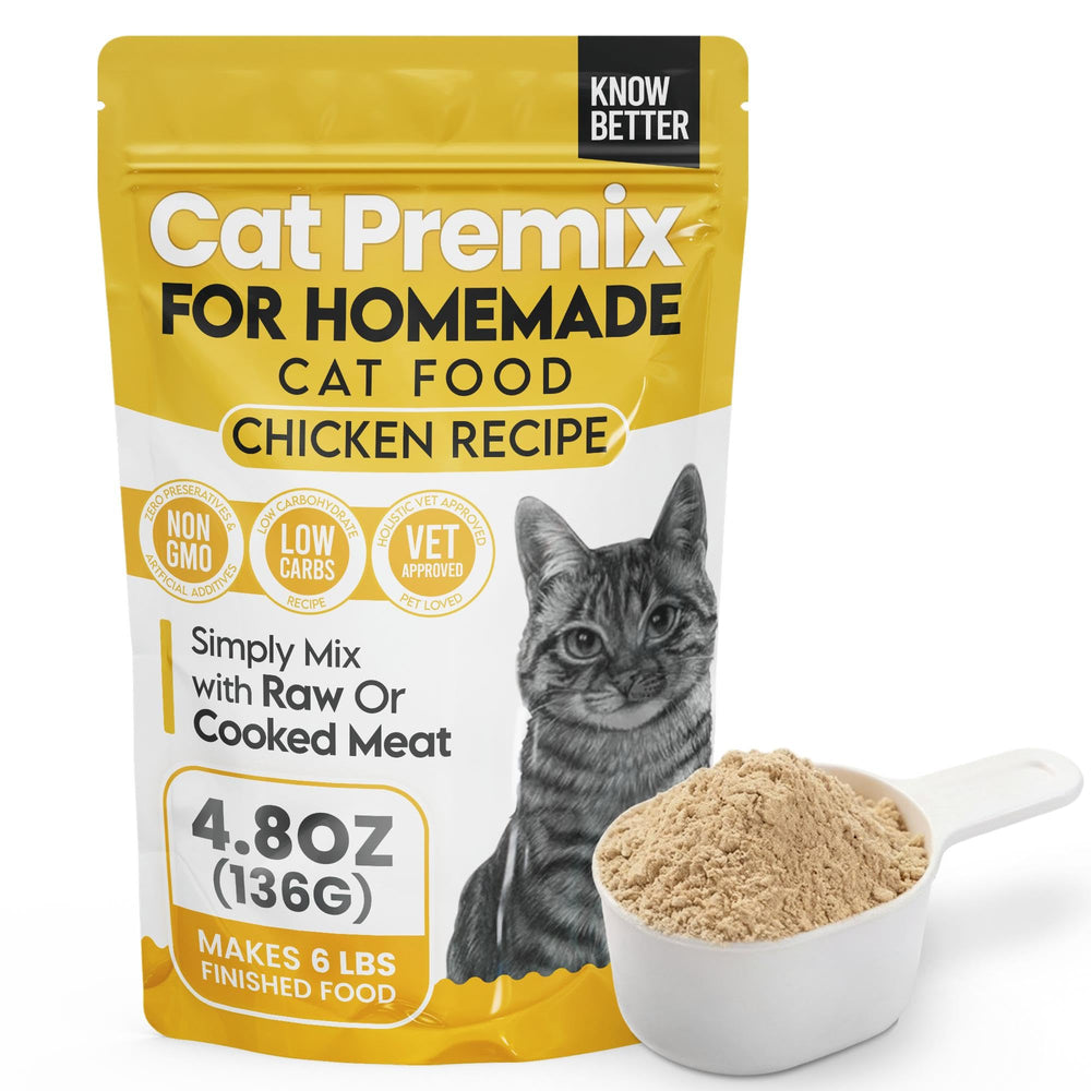 Know Better Premix Poulet Recette: soutien nutritionnel équilibré pour chat.
