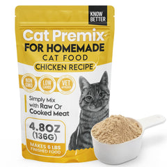 Know Better Premix Poulet Recette: soutien nutritionnel équilibré pour chat.