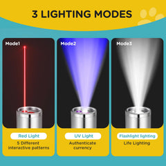 Jouet Koackl pour chat avec lumière blanche, éclairage clair même tard le soir.