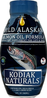 KODIAK NATURALS huile saumon Alaska dans une bouteille pour dosage précis