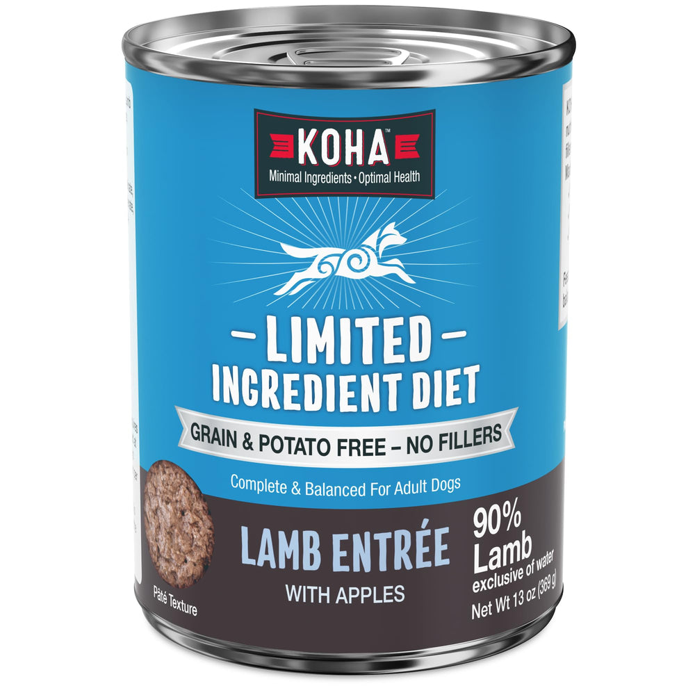 KOHA Agneau Entree Chien – boîte 12, repas humide pratique pour chiens.