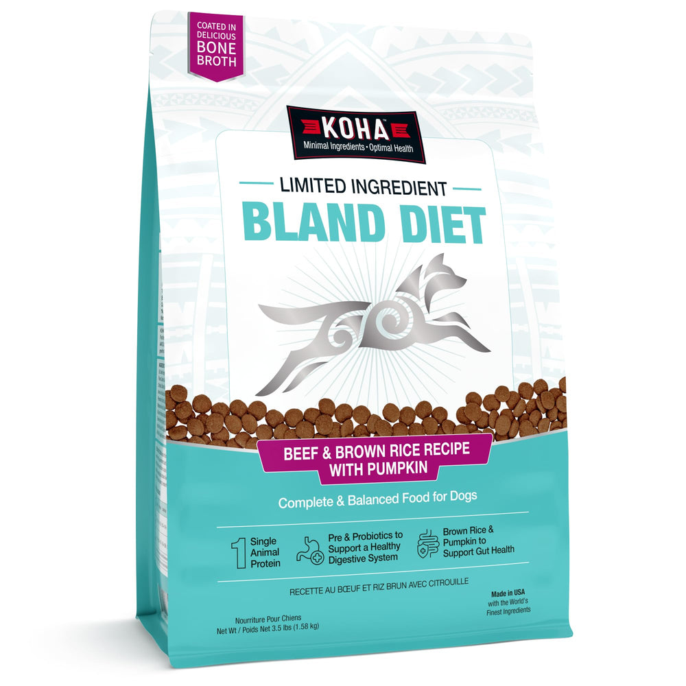 KOHA Bland Diet croquettes boeuf avec bouillon d'os, goût et digestion améliorés