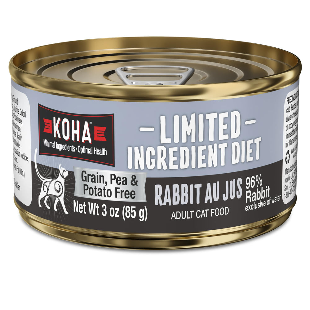 KOHA Pâté Lapin en boîte ouverte: soutien à une digestion douce.