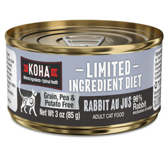 KOHA Pâté Lapin en boîte ouverte: soutien à une digestion douce.