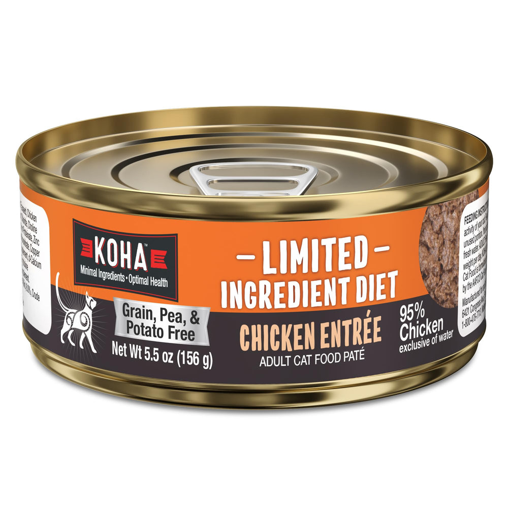 KOHA pâté pour chat au poulet: texture onctueuse pour une dégustation agréable.