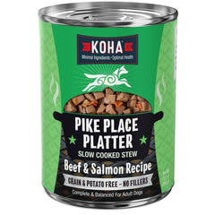 KOHA Pike Place Platter ragout boeuf et saumon, repas riche en protéines pour chien