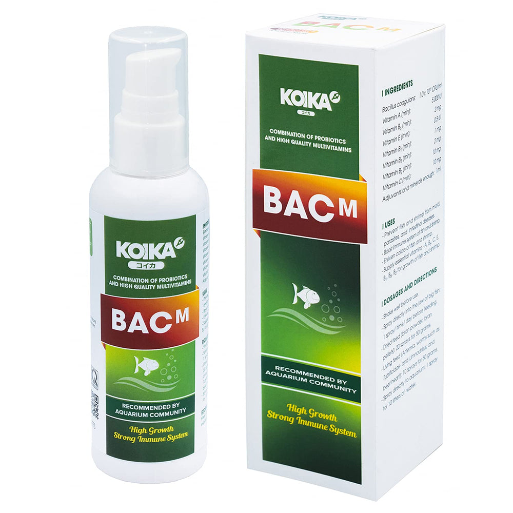 KOIKA BACM: bouteille 105 ml améliorant coloration et vitalité des poissons.