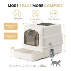 KOLA PANDA Basics tiroir extractible: changement rapide de la litiere