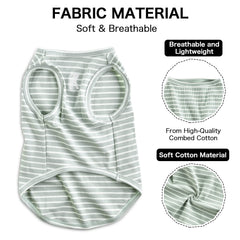 Maillot Koneseve pour chien avec empiècement vert, protection légère et confortable.