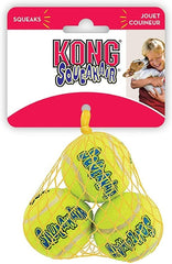 Balle KONG Air Squeakers Extra Petit 1,5 pouces, lot de 4, idéale pour la récupération rapide