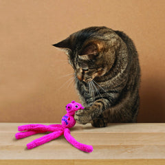 KONG Cat Wubba Mouse, bruit de cliquetis pour attirer le chat et encourager le jeu
