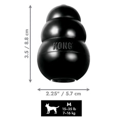 KONG Extreme - rebond noir, durabilité élevée pour sessions de mastication prolongées.