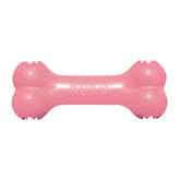 KONG Puppy Goodie Bone rose devant, jouet sûr pour chiots en croissance.