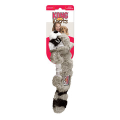 KONG Scrunch Knots Raccoon, sans garniture, nettoyage facilité et moins de dégâts.
