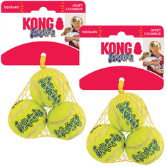 KONG Squeakair balle-tennis avec sifflet, idéale pour le jeu de fetch sans abîmer les dents