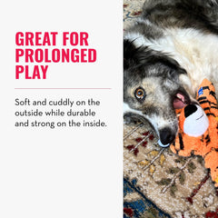 KONG Wild Knots Tigre: sifflet et craquement stimulent l’attention pendant le jeu.