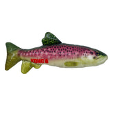 Jouet Kong Wild Shield poisson-truite pour chien moyen, durable et ludique.