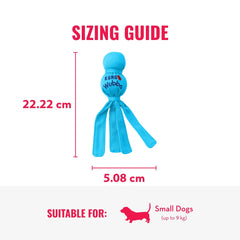 KONG Wubba chiot balle en caoutchouc durable pour mordillement contrôlé.