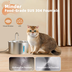 Fontaine KOOGMOON avec fenêtre de niveau d'eau pour vérification rapide.