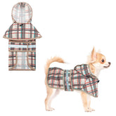 KOOLTAIL manteau imperméable pour chien avec capuche beige, protection contre la pluie