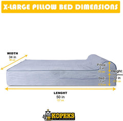 KOPEKS couverture-lit-chien extragrand gris, lavage facile pour l entretien.