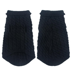 Pull Krastmon pour chien noir avec col haut idéal pour les sorties hivernales.