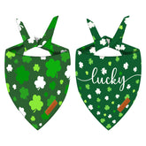 Bandana Saint-Patrick double face Kreyfer sur chien pour un look festif.