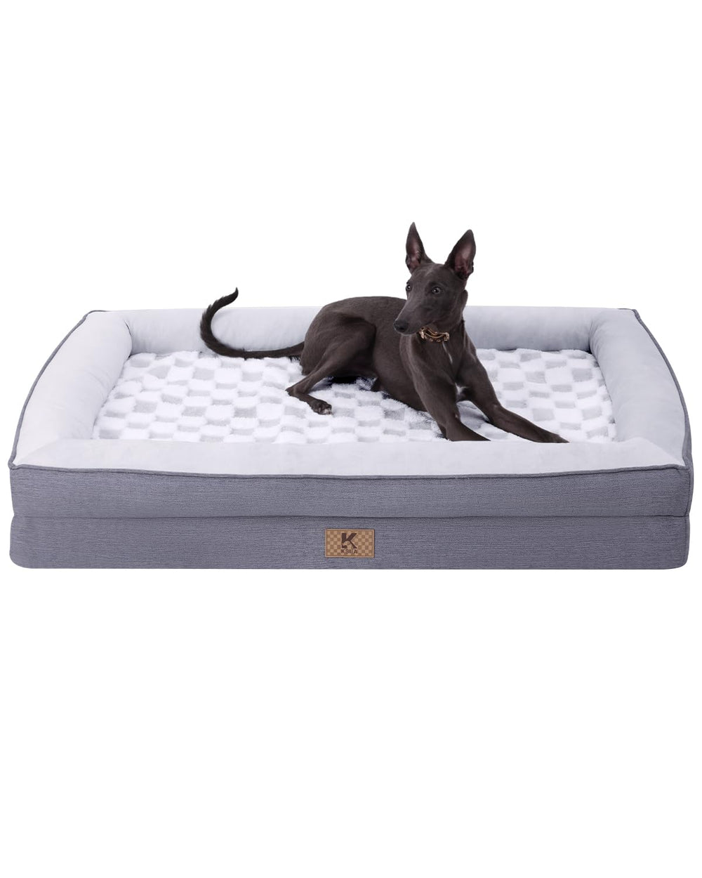 KSIIA Grand Lit Chien mousse mémoire orthopédique pour joints apaisés.