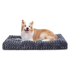 KSIIIA lit-chien lavable luxe velours rose, confort durable et entretien facile.